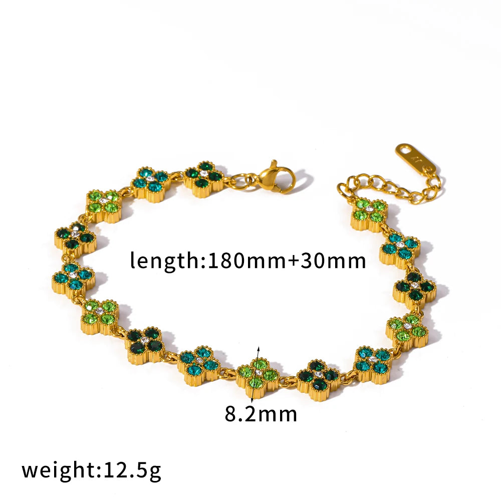 Ensemble bracelet et collier plaqué or 18 carats - Harmonia Ibiza