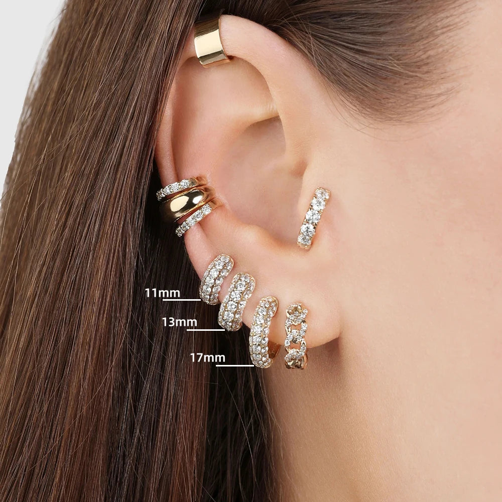 Créoles huggie zircon – vue 3
