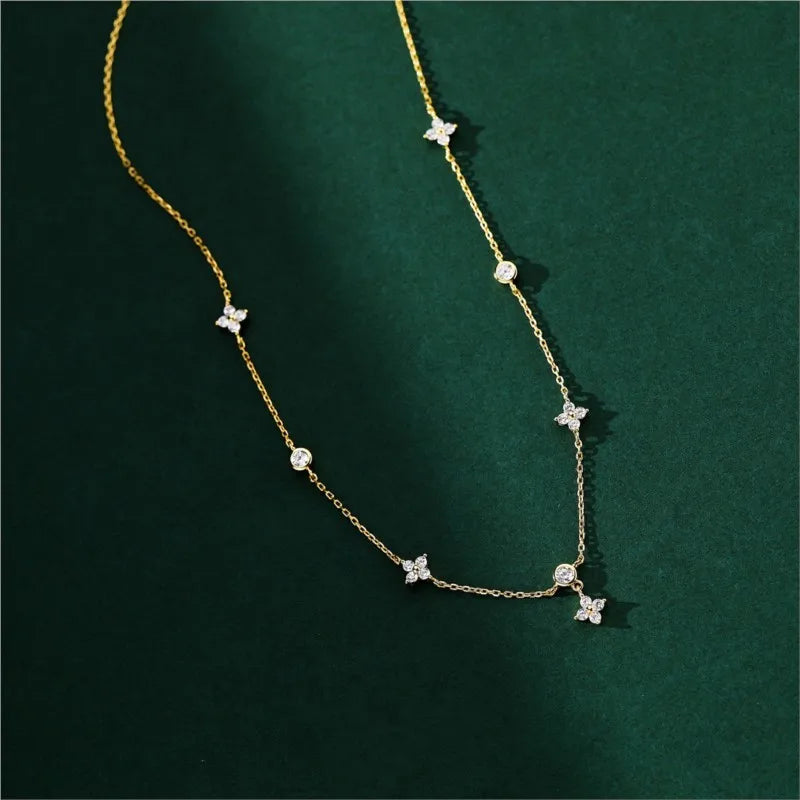 Collier ras-du-cou fleur zircon - Harmonia Ibiza