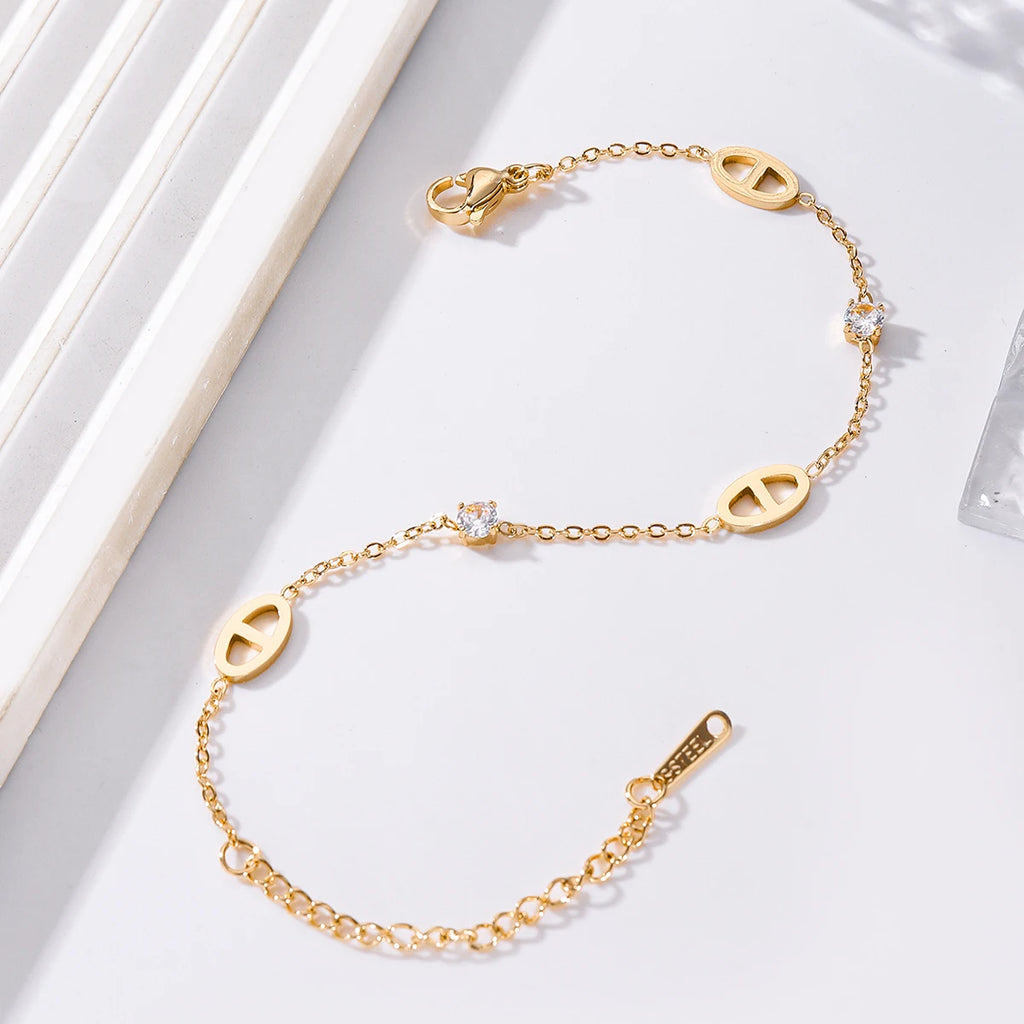 Bracelet chaîne fine maillons ovales – vue 3