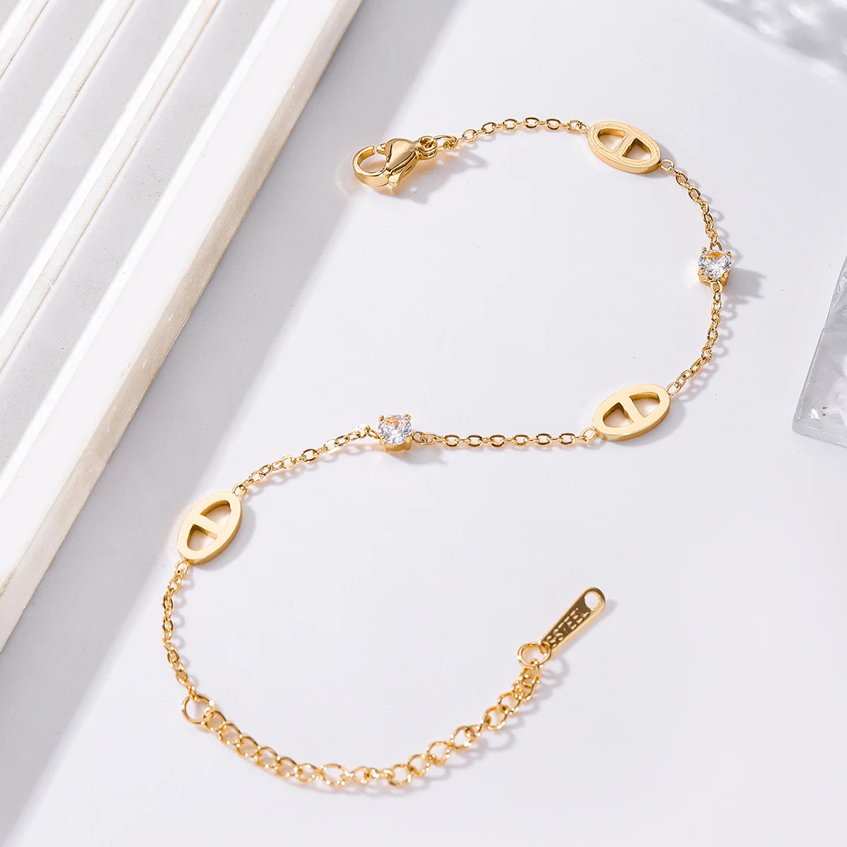 Bracelet chaîne fine maillons ovales – vue 3