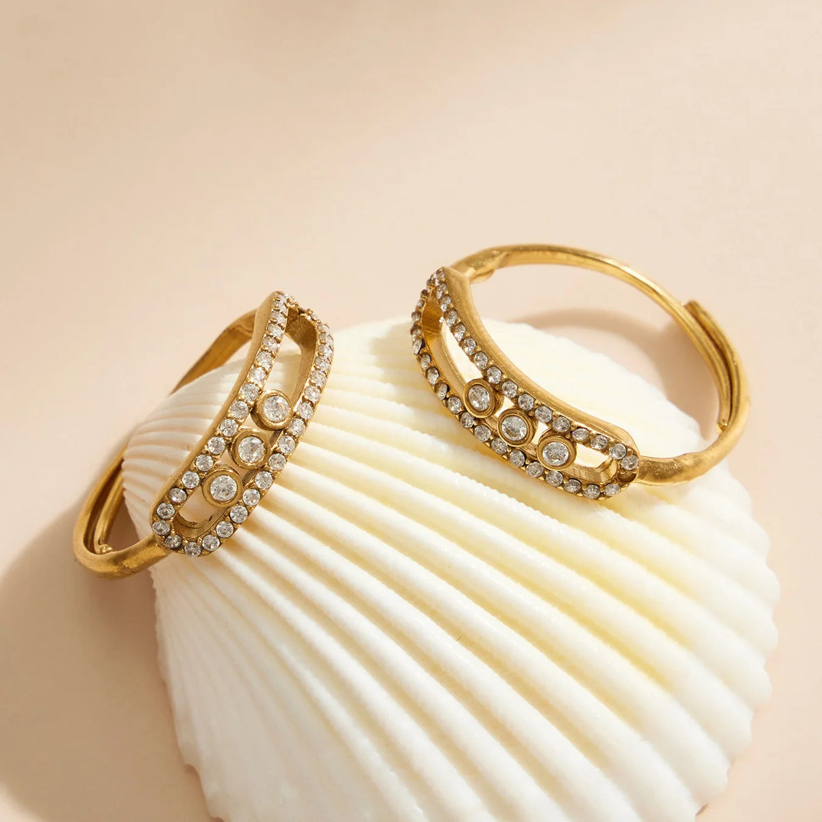 Parure collier, bracelet et bague zircon – vue 3