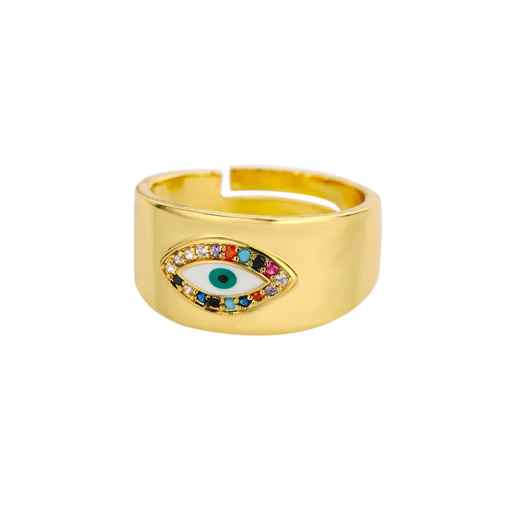 Bague œil protecteur acier inoxydable ajustable - Harmonia Ibiza