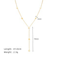 Collier Y étoile et pampille – Doré