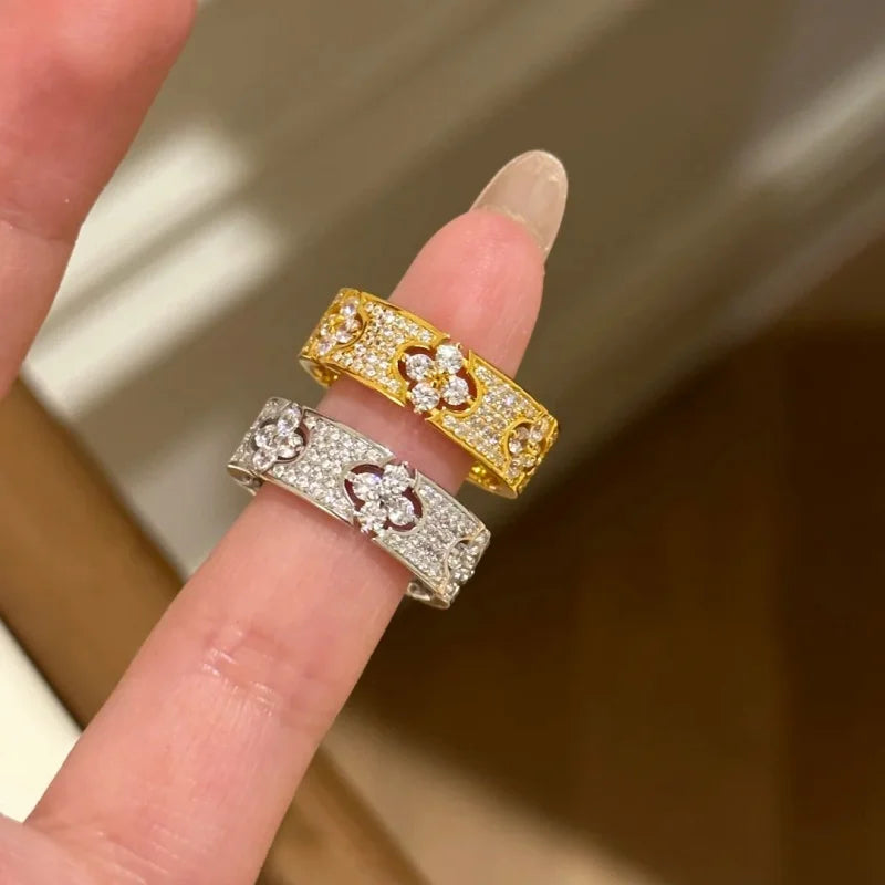 Bague réglable fleur de cristal – Harmonia Ibiza