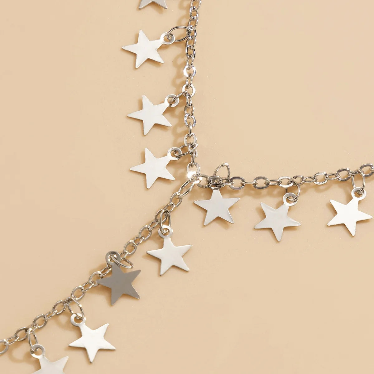 Collier pendentif pentagramme et pampille – vue 4