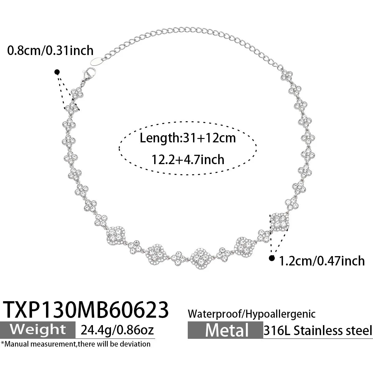 Parure zircons colorés – Collier – argenté