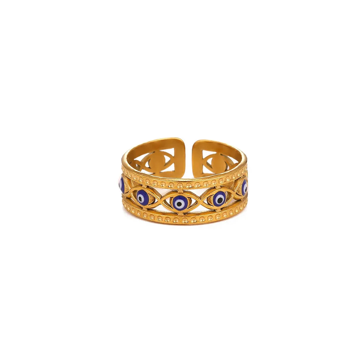 Bague œil protecteur acier inoxydable ajustable - Harmonia Ibiza