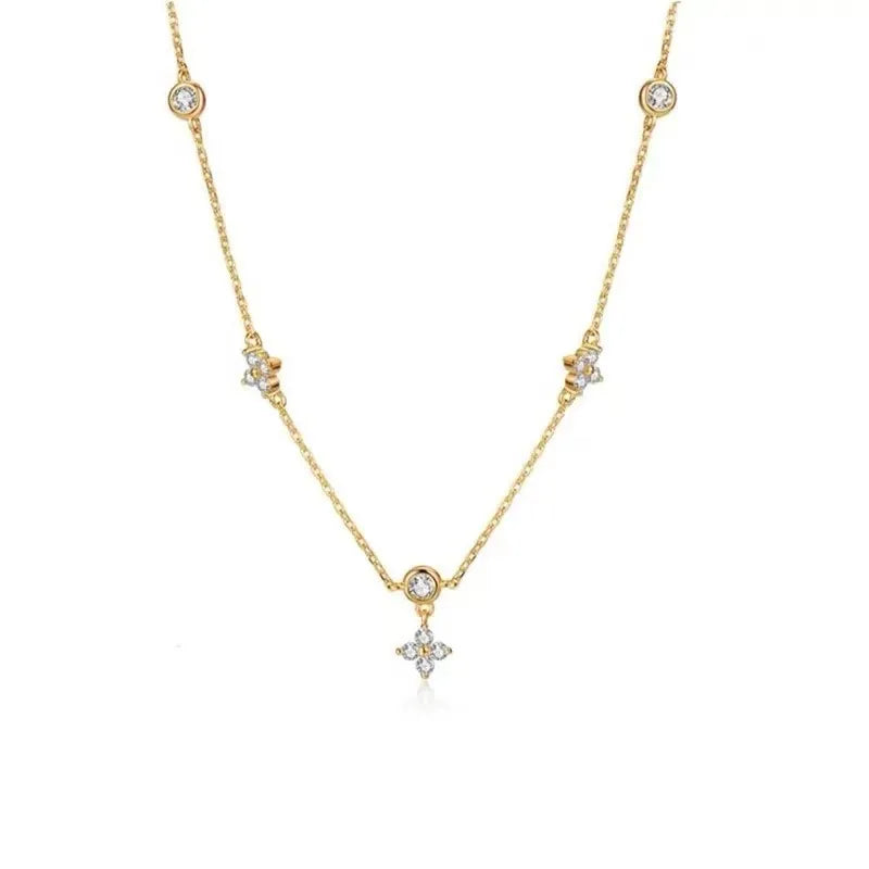 Collier ras-du-cou fleur zircon - Harmonia Ibiza