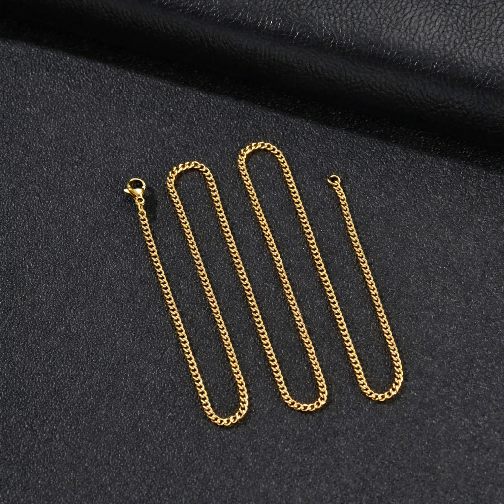 Collier chaîne cubaine pendentif croix – vue 6