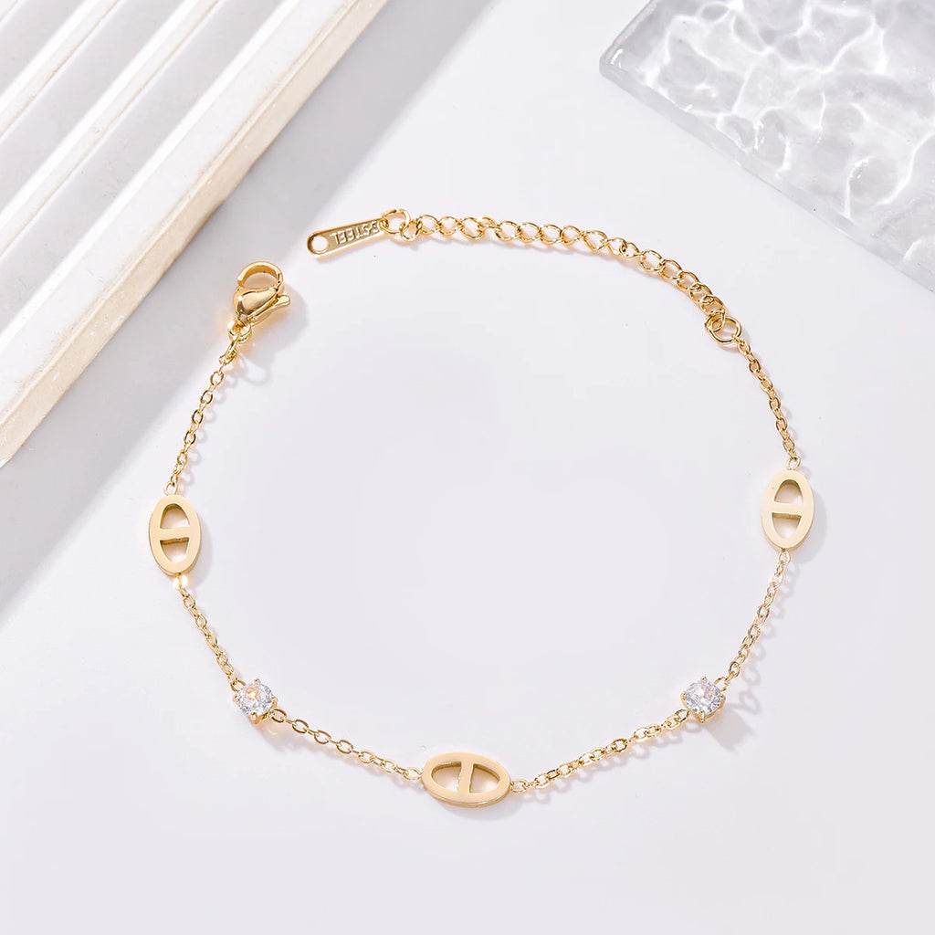 Bracelet chaîne fine maillons ovales – vue 5