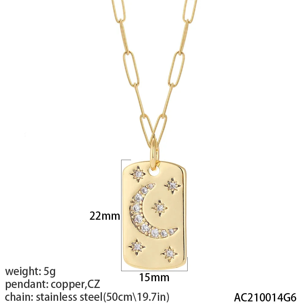 Collier pendentif cœur, étoile et mauvais œil – modèle 23