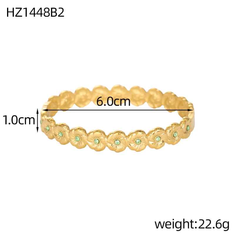 Bracelet trèfle à quatre feuilles zircon – modèle 5
