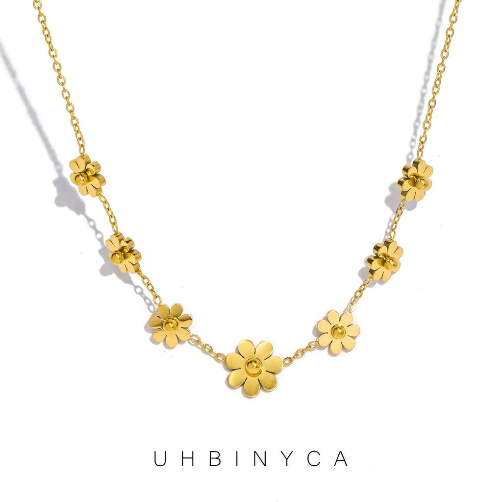 Collier marguerite doré – Harmonia Ibiza