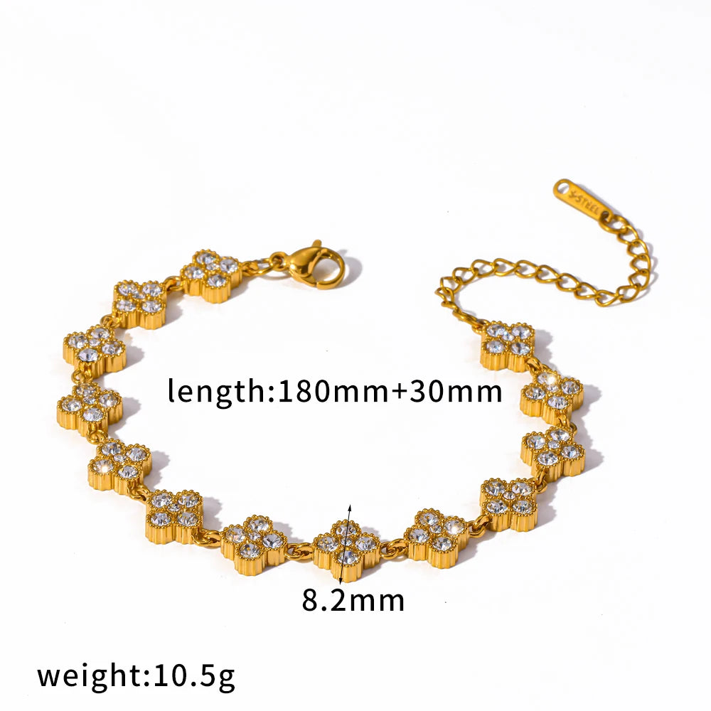 Ensemble bracelet et collier plaqué or 18 carats - Harmonia Ibiza