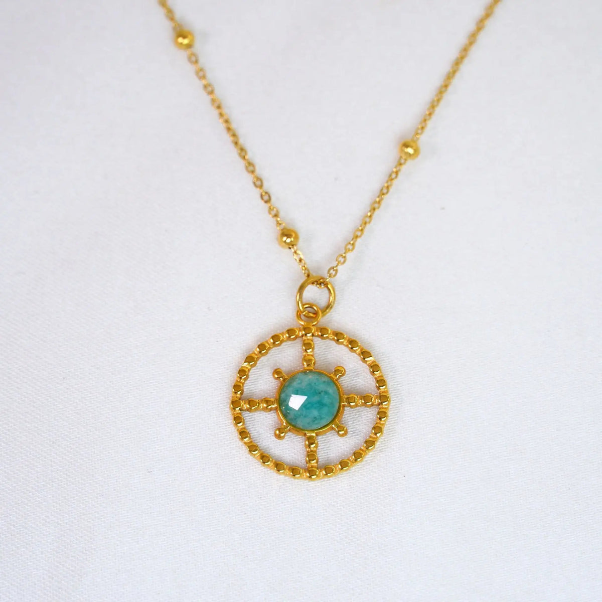 Breloque pendentif rond acier inoxydable – modèle 15